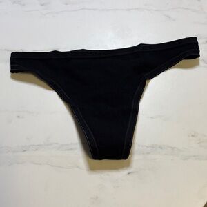 Classic Black cotton Women's Panties thong Small